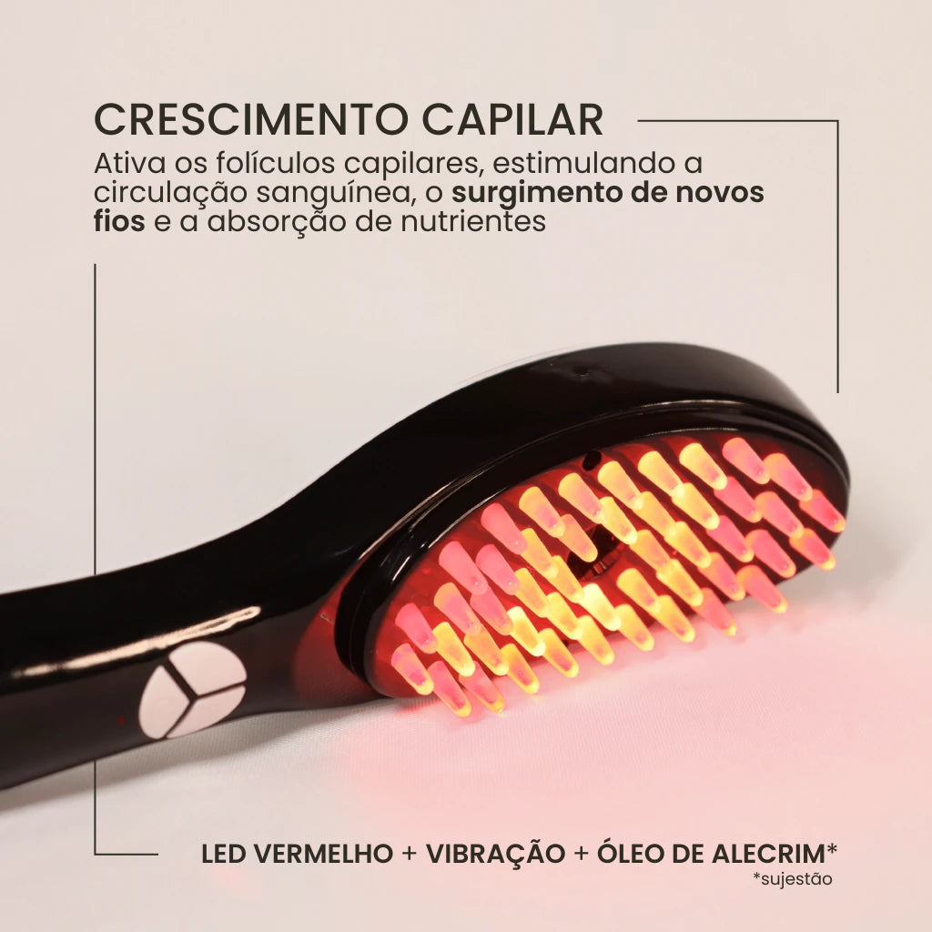 Escova VitalHair™ - Anti-queda para Crescimento Capilar 4 em 1